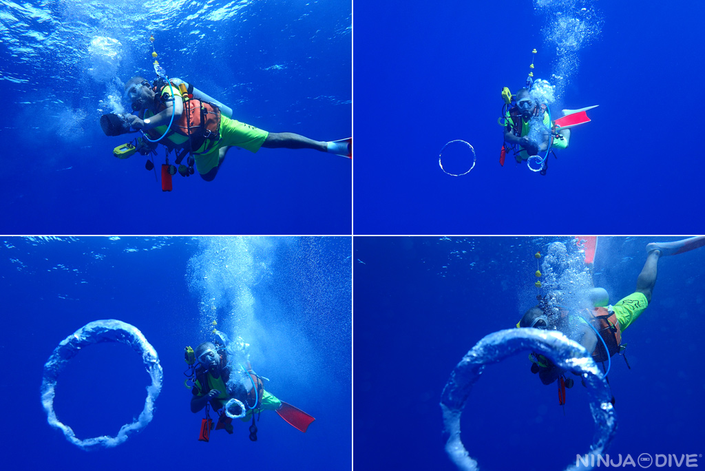 グアム ファンダイビング 北部 ボートダイビング バブルリング