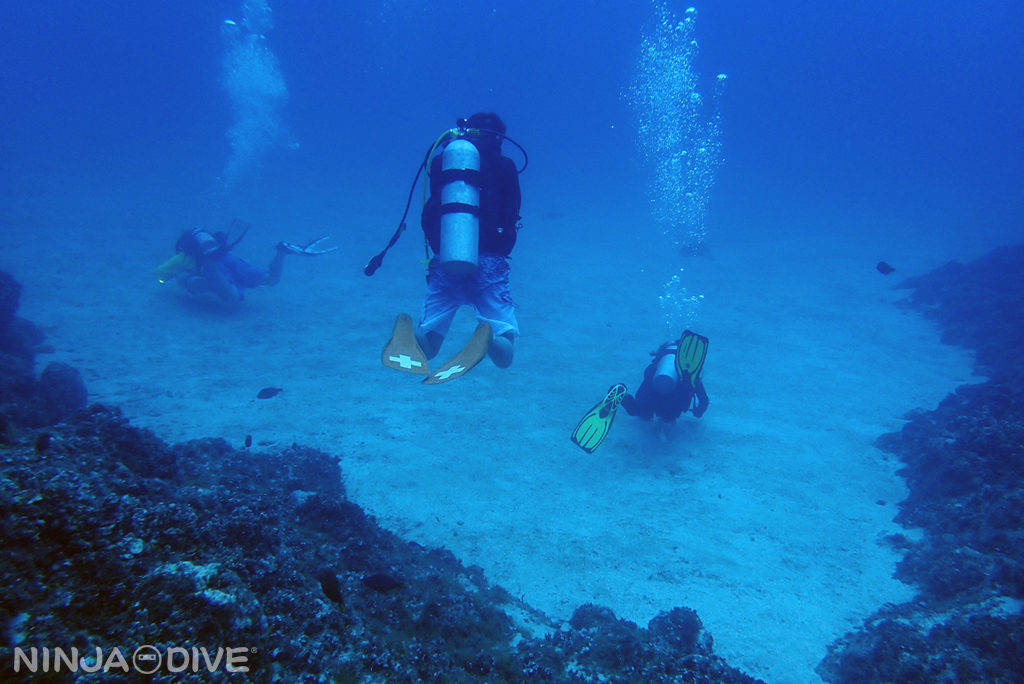 グアム南部 貸し切りボート チャーター ファンダイビング ボートダイビング ハップスリーフ 透明度 白い砂地 ハンディキャップ