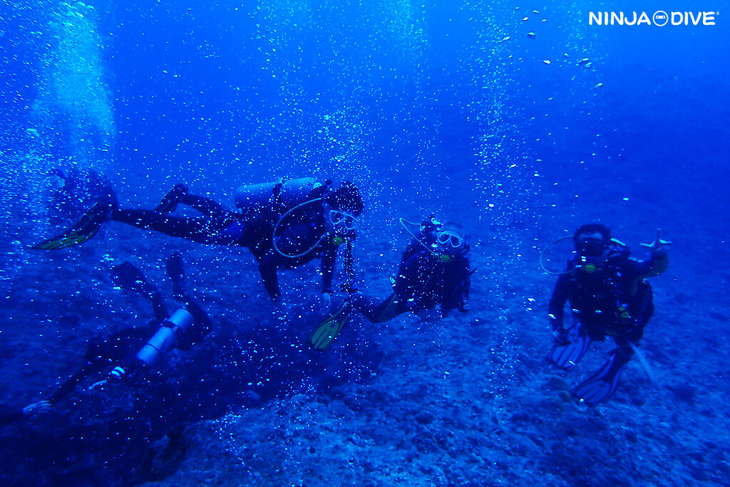 NINJA DIVE 忍者ダイブ 貸し切り プライベート チャーター ファンダイビング ボートダイビング グアム ダイビング ビギナー 初心者 少人数 ブルーホール ハーレーリーフ ダイビングショップ おひとりさま カップル 家族旅行 ビギナー