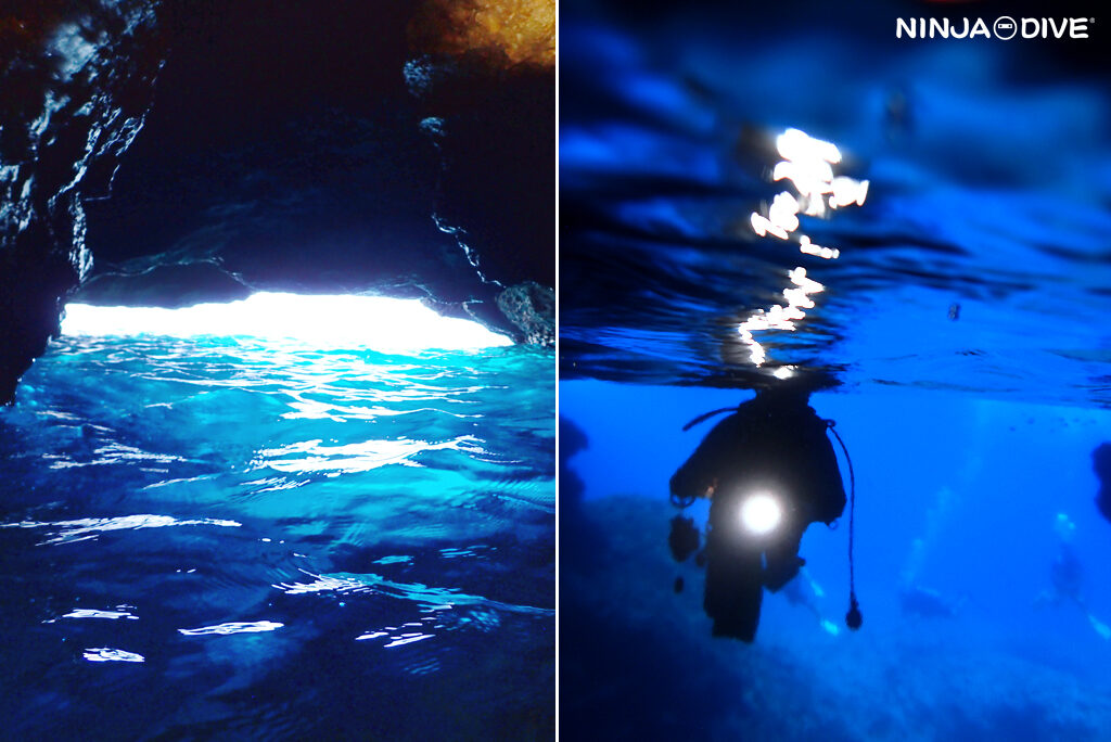 NINJA DIVE 忍者ダイブ 貸し切り プライベート チャーター ファンダイビング ボートダイビング グアム ダイビング ビギナー 初心者 少人数 ブルーホール おひとりさま 洞窟 ケーブ バラクーダロック