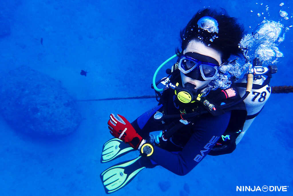 NINJA DIVE 忍者ダイブ 貸し切り プライベート チャーター ファンダイビング ボートダイビング グアム ダイビング ビギナー 初心者 少人数 ブルーホール おひとりさま 洞窟 ケーブ バラクーダロック
