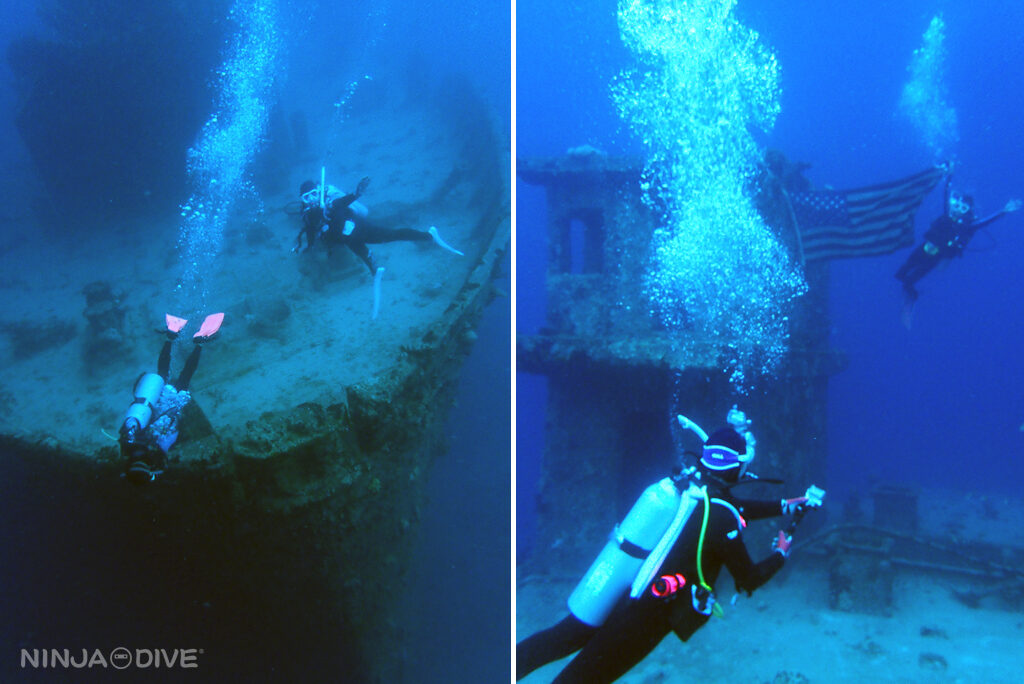 NINJA DIVE 忍者ダイブ 貸し切り プライベート チャーター ファンダイビング ボートダイビング ビーチダイビング シュノーケリング グアム ダイビング 初心者 少人数 ブランク ビギナー  沈船 レック アメリカンタンカー シービージャンクヤード