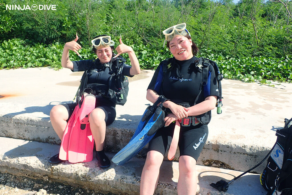 NINJA DIVE 忍者ダイブ 貸し切り プライベート ビーチダイビング グアム 体験ダイビング ビギナー 初心者 ダイビングショップ お魚いっぱい カップル リフレッシュダイビング ブランク 体験ダイビング 親子 母娘 家族旅行 夏休み