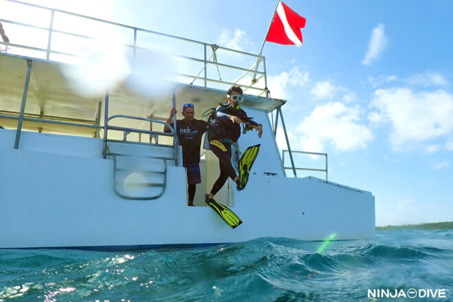 NINJA DIVE 忍者ダイブ 貸し切り プライベート チャーター ファンダイビング ボートダイビング グアム ダイビング ビギナー 初心者 少人数 東海丸 バルボンバー 沈船 九十九式艦上爆撃機 ダイビングショップ おひとりさま