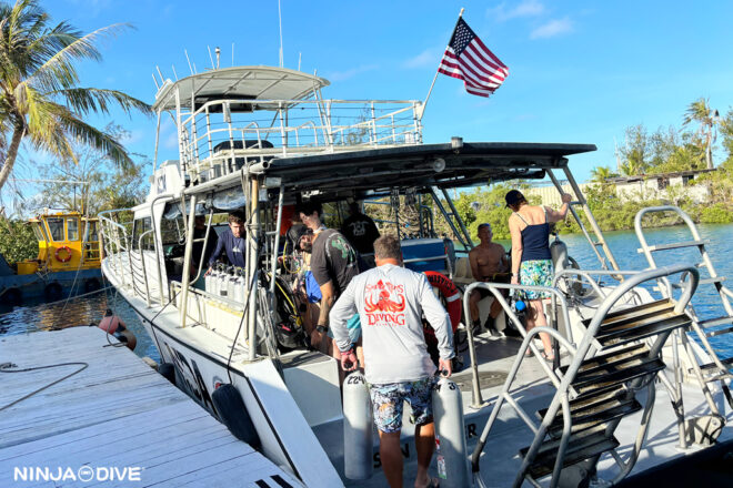 NINJA DIVE 忍者ダイブ 貸し切り プライベート チャーター ファンダイビング ボートダイビング グアム ダイビング ビギナー 初心者 少人数 クレバス セメントバージ バルボンバー レック ダイビングショップ デビュー