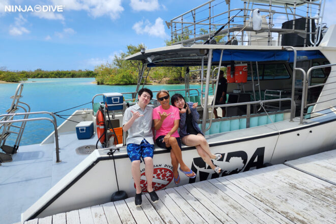 NINJA DIVE 忍者ダイブ 貸し切り プライベート チャーター ファンダイビング ボートダイビング グアム ダイビング ビギナー 初心者 少人数 ブルーホール グラスブレイクウォーター ブランク カップル 新婚旅行